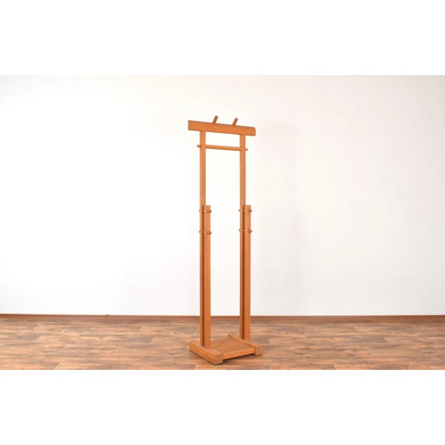 Brown Mid-Century German Standing Coat Rack, 1970s For Sale - Image 8 of 8