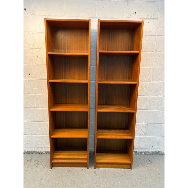 Mid-Century Modern Mid-Century Danish Modern Teak Bookcases For Sale - Image 3 of 9