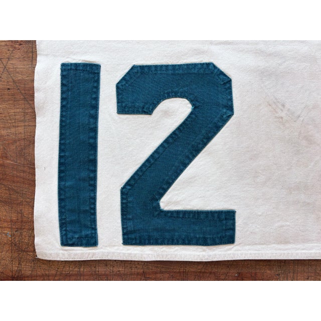 Off-white 1960s Vintage Racehorse Saddle Cloth, #12 For Sale - Image 8 of 9