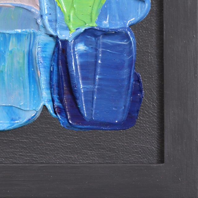 Test Color - Framed Color Drenched Impasto Textural Thick Paint Abstract Painting by Shiri Phillips For Sale - Image 4 of 9