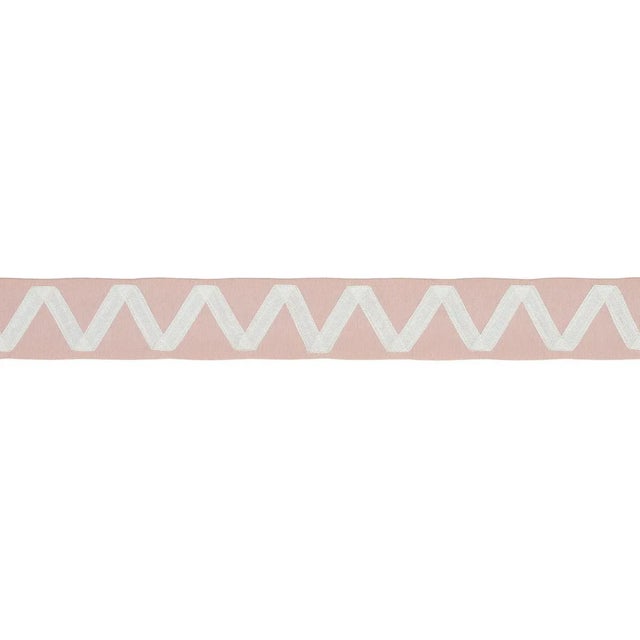 Elegant yet delightfully unfussy, Legere Tape features an appliquéd zigzag stripe on a simple cotton ground. Rendered in...