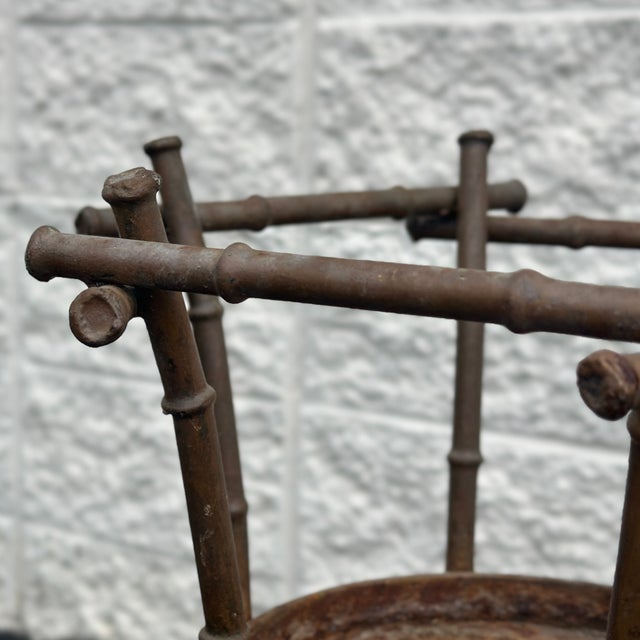 Brass Mid-Century Faux Bamboo Planter Plant Stand From Spain For Sale - Image 8 of 12