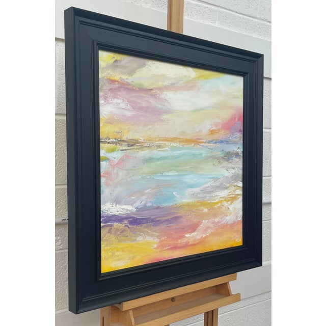 Serene Abstract Impressionist Seascape Landscape - Unique Original Art by Contemporary British Artist, 2022 For Sale - Image 9 of 13