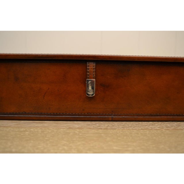 American Leather Tabletop Display Box as Book W/Clasp For Sale - Image 3 of 4