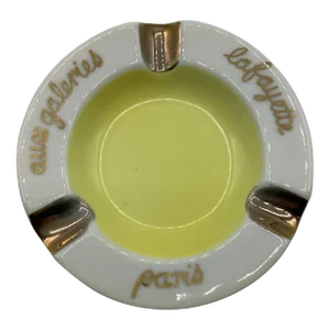 Vintage Porcelain Limoges Aux Galeries Lafayette Paris Ashtray France