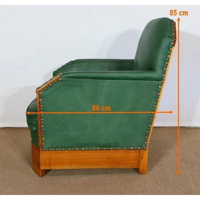 Set of Art Deco Armchairs in Solid Cherry, Early 20th Century For Sale - Image 18 of 18