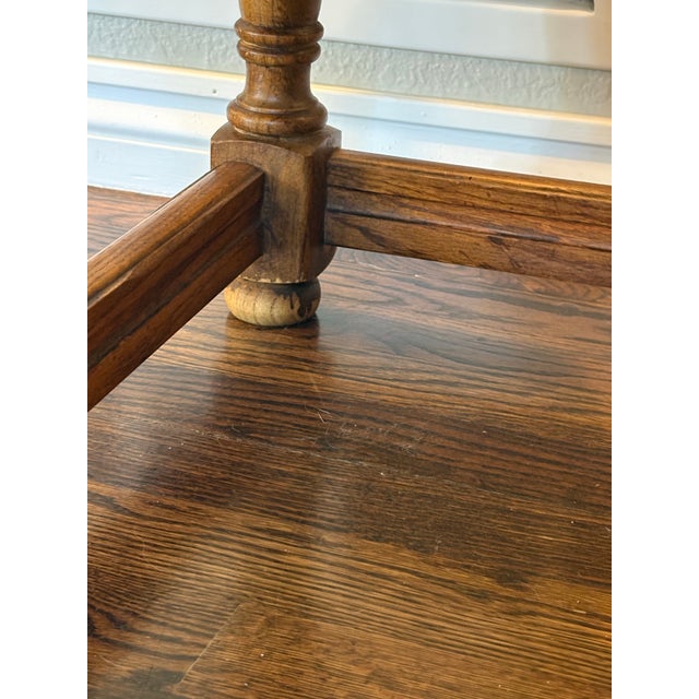 Vintage Riverside Oak Drop-Leaf End Tables With Drawers – Pair For Sale - Image 12 of 12