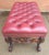 2010s Whittemore-Cherrill Mahogany Brass Nail Trims & Maroon Leather Upholstered Bench Ottoman For Sale - Image 5 of 9