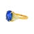 5.05 Carat Ceylon Blue Sapphire Diamond 18k Gold 3-Stone Ring, Gia Certified, Size 6.25 For Sale - Image 4 of 9