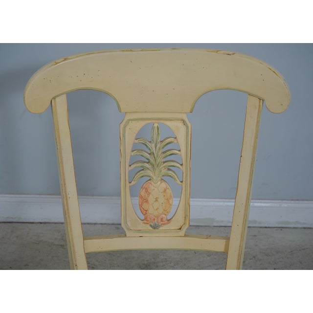 Set of 4 Ethan Allen Pineapple Back Dining Chairs Chairish