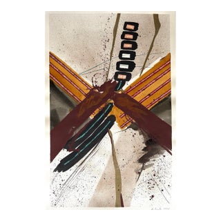Barbara Beck 1994 Abstract Painting on Paper - Signed/Dated For Sale