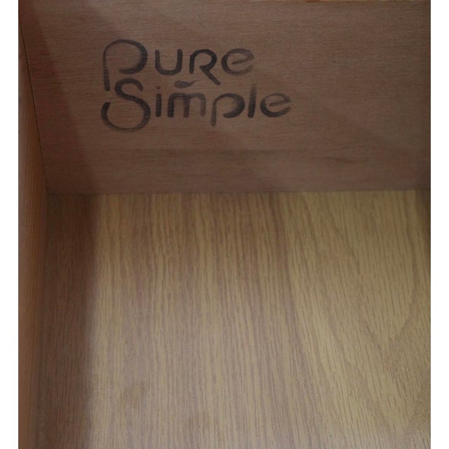 Wood Vintage Solid Oak Dresser - Mid Century Style Wooden Lowboy 1980s For Sale - Image 7 of 10