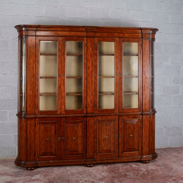 Walnut Display Cabinet Bookcase, 1990s For Sale - Image 12 of 18