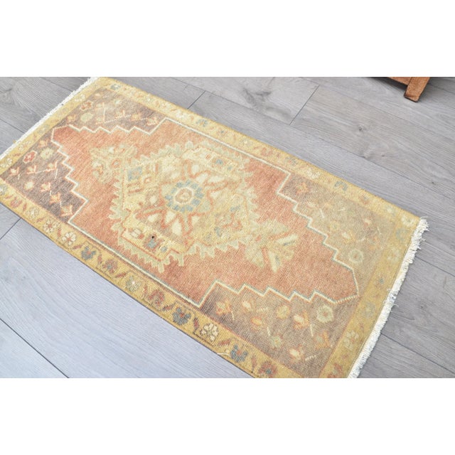 Art Deco 1960s Floral Anatolian Kurdish Rug For Sale - Image 3 of 6