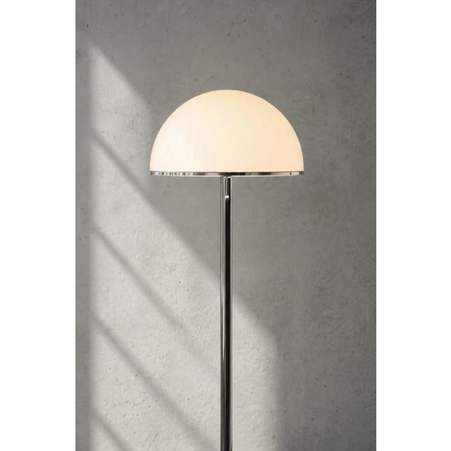 Vintage Swedish Chrome and White Acrylic Floor Lamp from Nybro Armaturfabrik, 1970s For Sale - Image 6 of 16