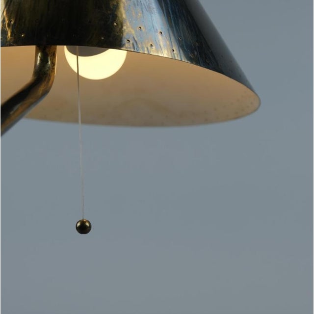 Metal 1950s Paavo Tynell Finnair Commissioned Table Mounted Brass Lamp For Sale - Image 7 of 12