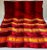 Textile Late 20th C. Boxed Set of 4 Walai Crimson & Orange Stripe Silk Placemats & Napkins For Sale - Image 7 of 18