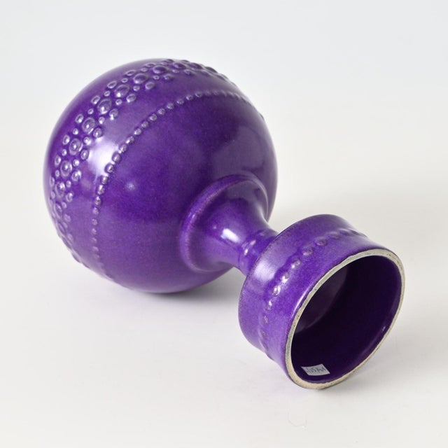 Modernist Purple Ceramic Vase from Modica, 1970s For Sale - Image 6 of 9