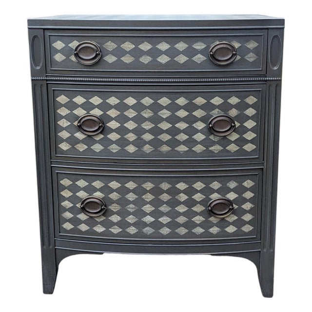 Vintage Custom Made Harlequin Dresser by Drexel Furniture For Sale