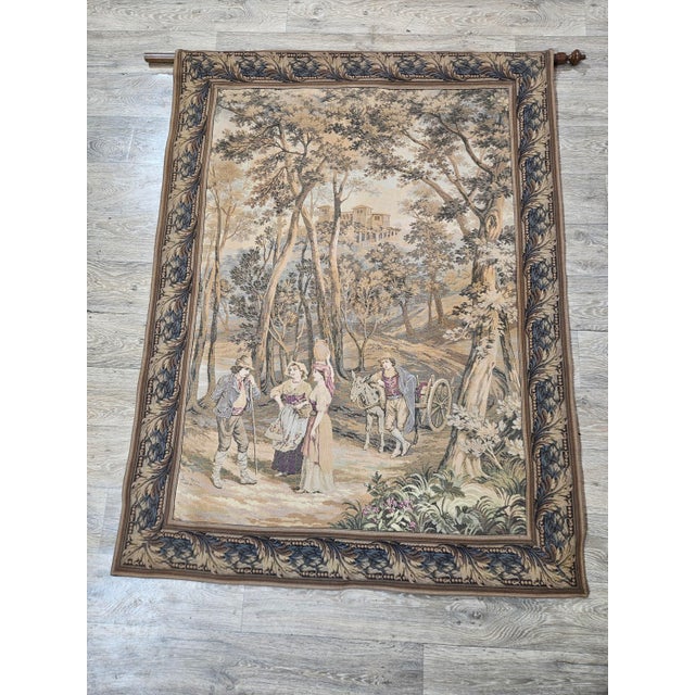 Tapestry with Idyllic Forest Motif from Aubusson, France, Late 19th Century For Sale - Image 14 of 18