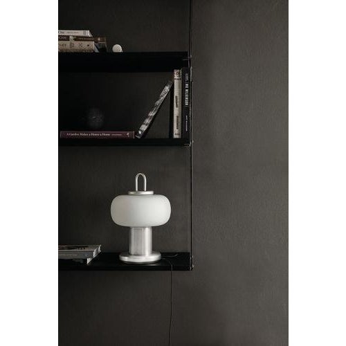 Nox Wireless Table Lamp in Opaline Glass & Aluminum from Alfredo Häberli For Sale - Image 15 of 18