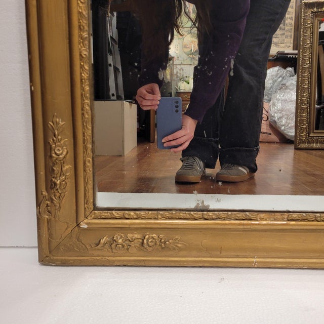 19th Century Isabeline Wall Mirror in Gilded Wood, Spain, 1890s For Sale - Image 6 of 18