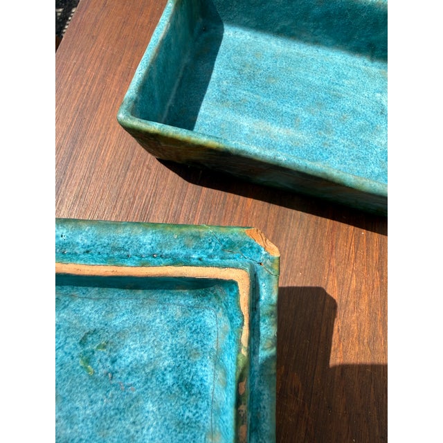 Alvino Bagni Early 20th Century Alvino Bagni Sea Garden Pottery Lidded Box For Sale - Image 4 of 11