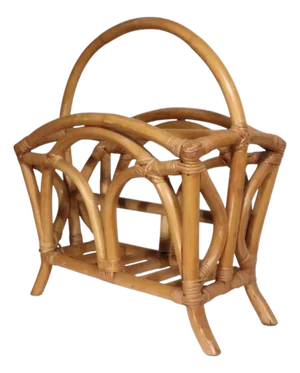 Mid 20th Century Bamboo Magazine Rack