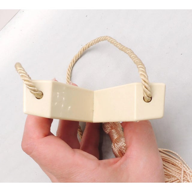 Modern Vintage 1986 Valentino Vv Off White Perfume Tassel Necklace For Sale - Image 3 of 7