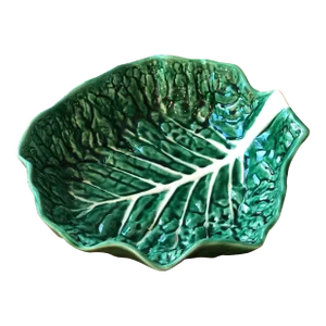 Mid 20th Century Secla Green Cabbageware Large Serving Dish
