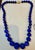 Vintage Lapis Lazuli Single Strand Necklace with Diamond & 18 Karat Yellow Gold For Sale In New York - Image 6 of 18
