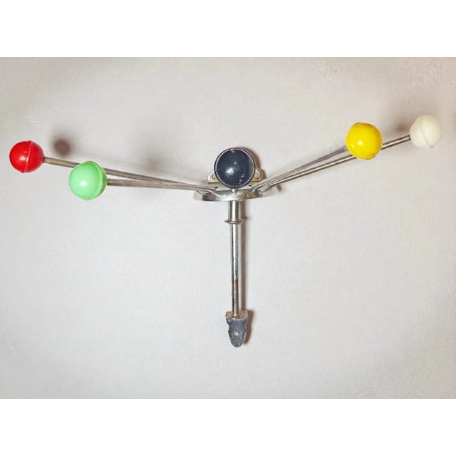 Spanish Vintage Wall Coat Rack with Colored Balls, 1960s For Sale - Image 15 of 18