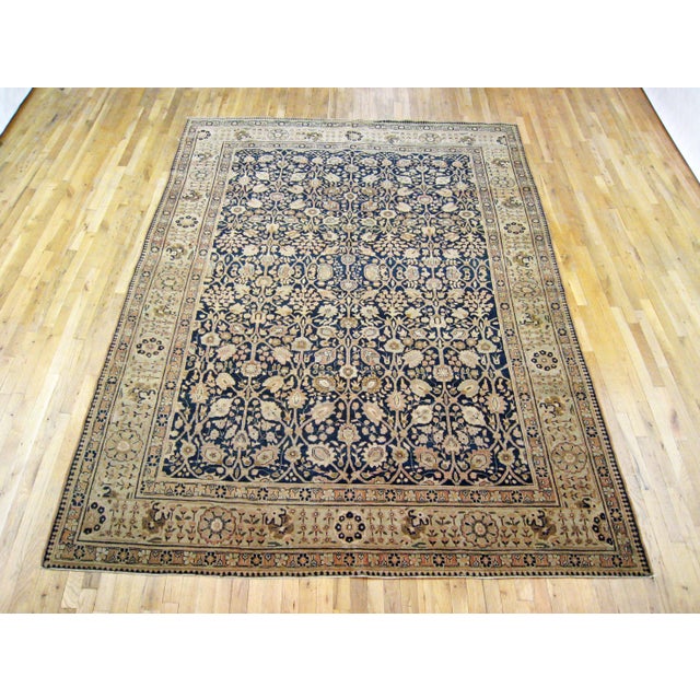 Antique Persian Tabriz Oriental carpet, circa 1900, Room Sized An antique Persian Tabriz oriental carpet, circa 1900....