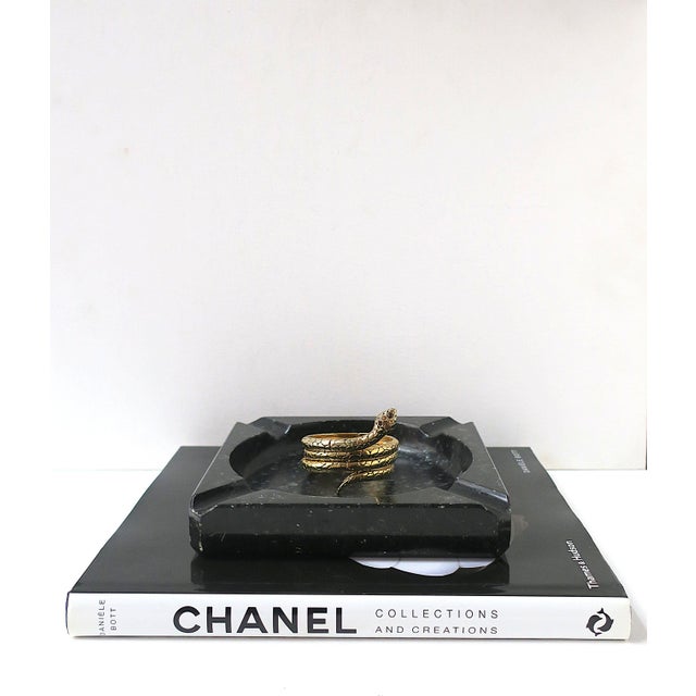 Black Art Deco Black Marble Ashtray Catchall Vide-Poche For Sale - Image 8 of 12