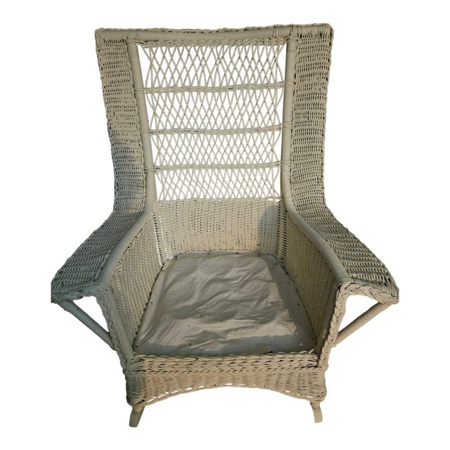 Vintage Bemis Riddell Wicker Rocking Chair For Sale