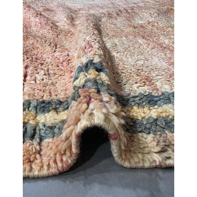 1980s Blush Pink Berber Vintage Rug - 10.5 X 6.1 Ft For Sale - Image 5 of 6