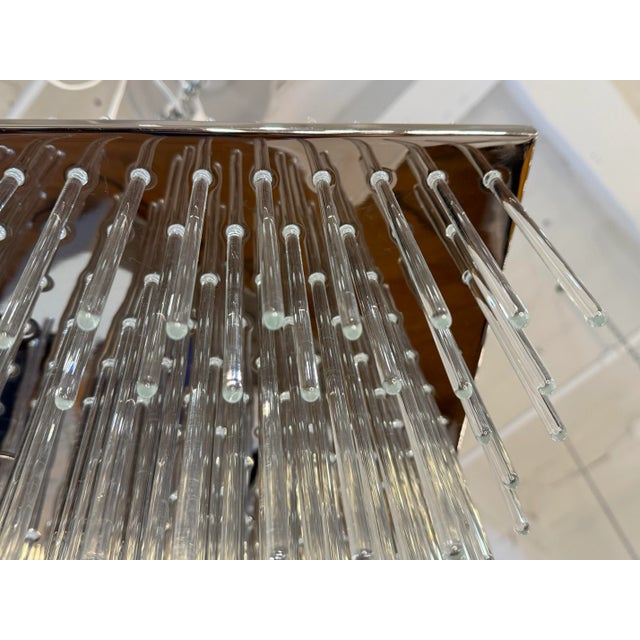 William Sonoma Metropolitan Linear Glass Rod Chandelier For Sale - Image 12 of 12