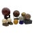 Vintage Marble, Brass, Resin, Glass Spheres With Stands Collection- 8 Pieces For Sale