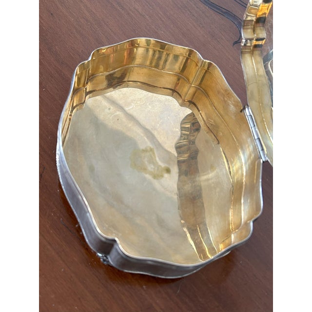 Silver Art Nouveau 800 Silver Jewel Box with Vermeil Interior, Germany, 1890s For Sale - Image 8 of 17
