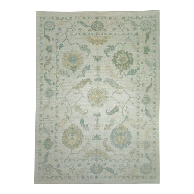 Turkish Oushak Rug 10'2" x 14'1" #18960 For Sale