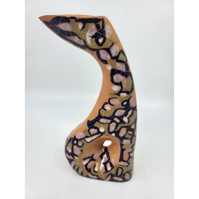 Vintage Ceramic Soliflore Vase by Gabrielle Mackiewicz, France, 1960s For Sale - Image 6 of 11