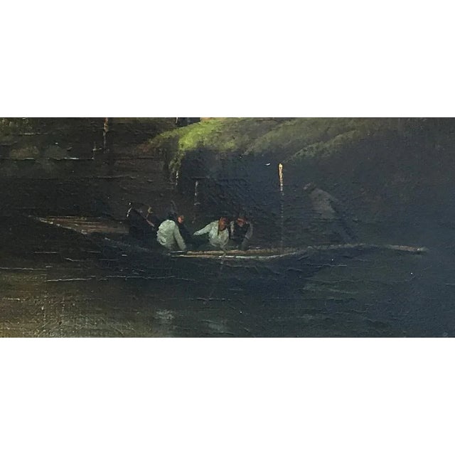 After G. Vanvitelli, Rome, Italian Landscape Painting, Oil on Canvas, Framed For Sale - Image 4 of 5