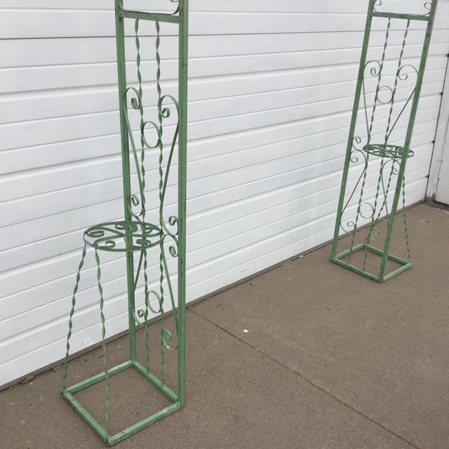 Vintage Italian Garden Trellis in 1950s Mint Green Chairish