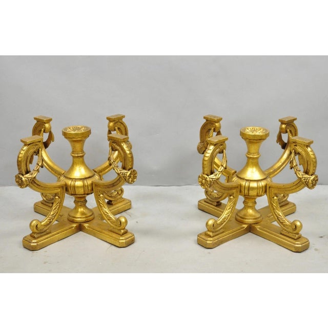 Vintage Italian Hollywood Regency Gold Gilt Metal Double Pedestal Coffee Table For Sale - Image 4 of 18