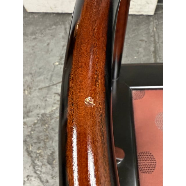 Late 20th Century Custom Design Chinese Couple Tea Chairs + Nesting Table, Set For Sale - Image 5 of 11