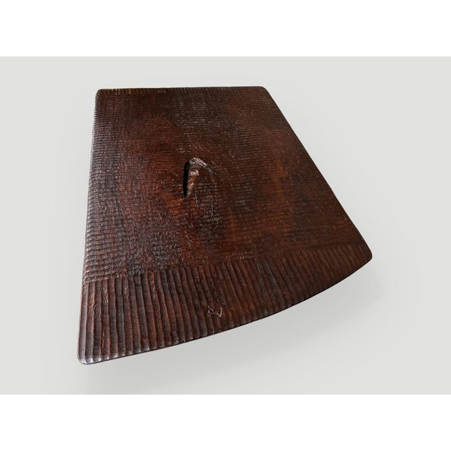Andrianna Shamaris Impressive Teak Wood minimalist Hand Carved Coffee Table For Sale - Image 18 of 18