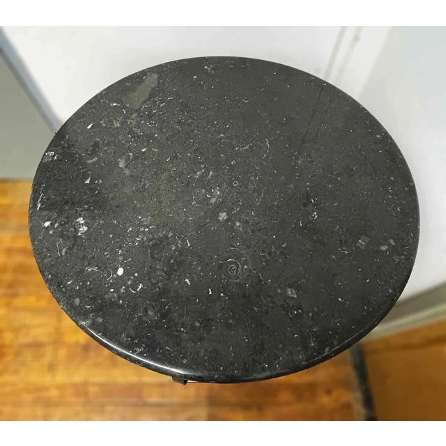Early 20th Century Antique Wrought Iron Center Table With Marble Top For Sale - Image 5 of 7