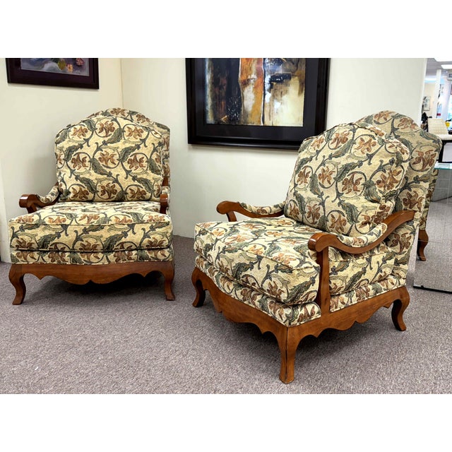 Swaim French Country Bereger Chairs With Kravet Upholstery, a Pair ...