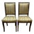 Pair of Napoleonic – Style Striped Side Chairs With Gilded Ormolu Mounts For Sale