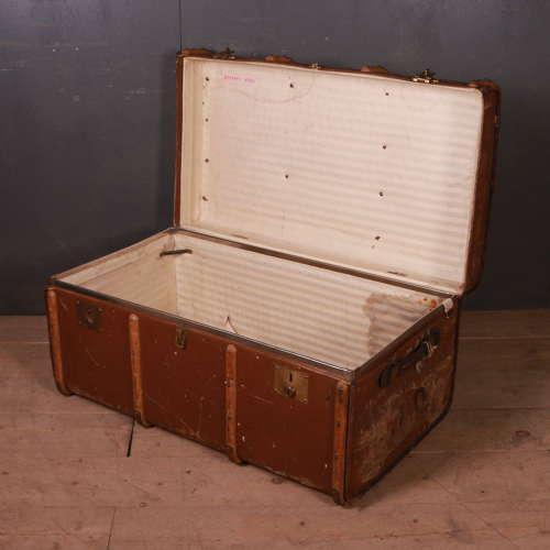 Banded Cabin Trunk, 1890s For Sale - Image 7 of 8